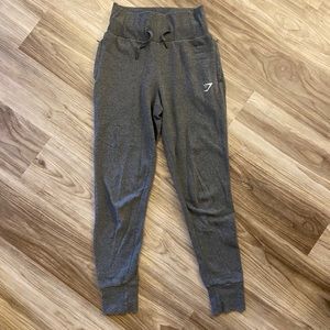 Grey high-waisted Gymshark joggers- Size Medium